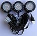 LEDP3120BK - 120 Volt LED Puck 3 Light Kit-Black