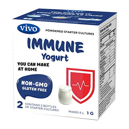 VIVO Immune Yogurt Starter/Natural (5 Boxes) Makes up to 30 quarts of