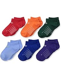 New Balance - calcetines que no se ven (6 unidades), blanco   morado   azul   verde   amarillo   naranja   rosa, para zapato talla 27.5