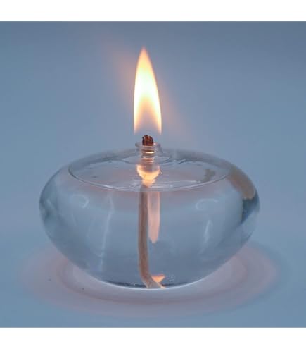 Obelunrp Lampe à Huile en Verre 3pcs Ronde Transparent sans fumée sans Obelunrp Lampe à Huile en Verre 3pcs Ronde Transparent sans fumée sans