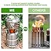 Eleloveph Wood Burning Portable Camping Stove,Outdoor Backpacking Hiking Stove, Lightweight Stainless Steel Alcohol Camp Stove