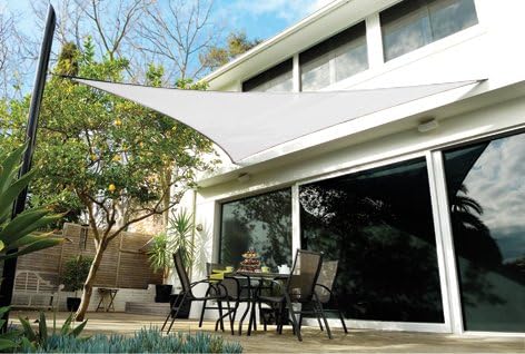 San Diego Sail Shades 8'x8'x8'Triangle (White) - Heavy Duty Commercial Grade Shade Sail