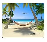 Gaming Mouse Pad Custom Design Mat, Tropical Beach