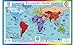 World Map Educational Placemat - Explore Continents, Oceans, & Countries of The World – Made in USA - Blank Map on Reverse for Testing – Durable, Washable, Reusable, BPA-Free, by Tot Talk, 11.5”x17.5”