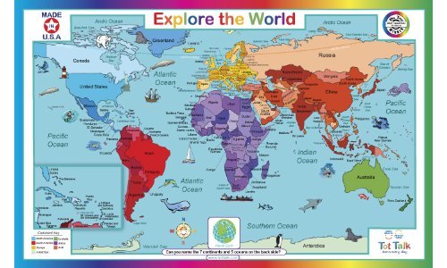 Map Of The World Placemat Map Of The World Placemat