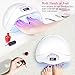 MINGER 48W UV LED Nail Dryer Nail Lamp, Two Hands Curing Lamps with UV Shield Gloves, Auto Nail Light with Sensor for UV Gel Polish, 30s 60s Low Heat Mode Timers