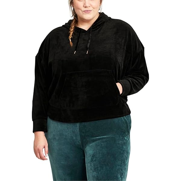 ミルモ   2in1 Velvet Hoodie Velour Hoodie - Blue - Ladies | H&M US
