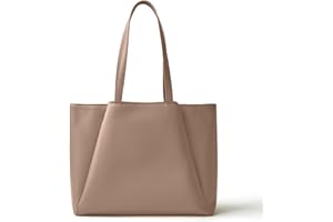 APRYL Work Tote Bags for Women 15.6 Inch - Laptop Tote Bag with Zip Compartments - Large PU Leather Office Purse Computer Briefcase