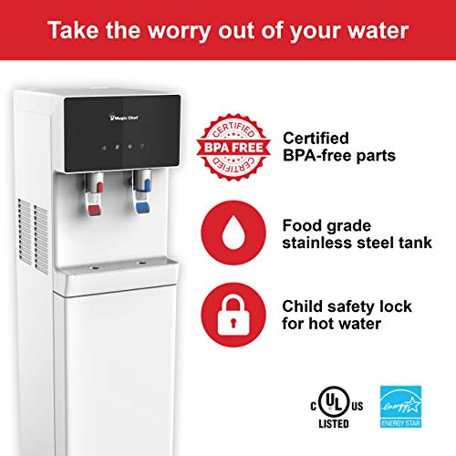 image for Magic Chef Water Dispenser Bottom Loading Hot and Cold Water Cooler, C