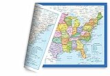 United States USA Map Small Poster Size 11.5 x 17.5 inches, 2-Sided Sealed Lamination, 2-Sided Color Print (1 USA Map)