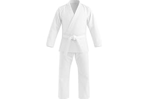 Delmont Brazilian Jiu-Jitsu Gi for Men – Lightweight BJJ Gi with Belt – Durable Pearl Weave Adult Uniform for Training