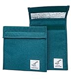 HelloEco Reusable 2 Pack | Foil Insulated Bag | Burrito, Snack & Sandwich | Eco-Friendly To-Go Bag | Food Wrap | Kids & Adults Velcro Close Canvas | Food Storage Organizer | Zero Waste