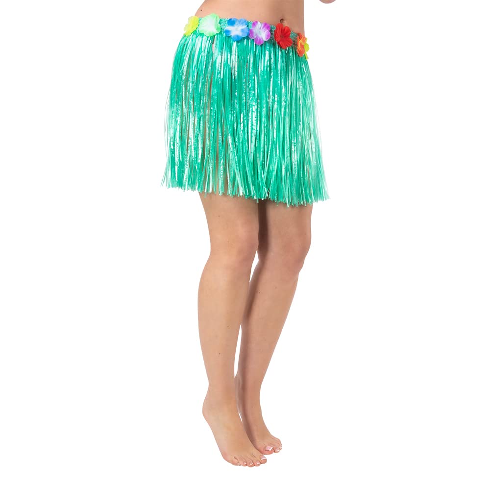 Wicked Costumes Adult Hawaiian Grass Hula Skirt - 40cm Length (Green)