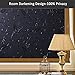 Mikomer Total Blackout Window Film,100% Light Blocking Privacy Glass Door Film Etched Flowers,Room Darkening Window Cling,No Glue/Heat Control/Anti UV for Day Sleep & High Privacy,17.5In. by 78.7In.
