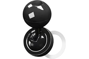 Universal One-Button Start Car Shift Knob, Metal Car Joystick Ball, Push Start Button (Black)