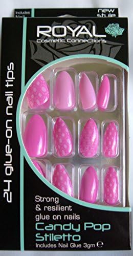 Royal 24 Glue on Stiletto Nail Tips (Candy Pop)