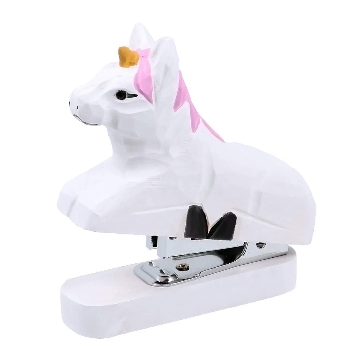 Cute Wood Stapler Creative Mini Cartoon Animal Shape Stapler Manual Stapling Machine for School Office ()