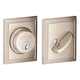 Schlage Single Cylinder Deadbolt with Addison Trim, Satin Nickel (B60 N ADD 619)