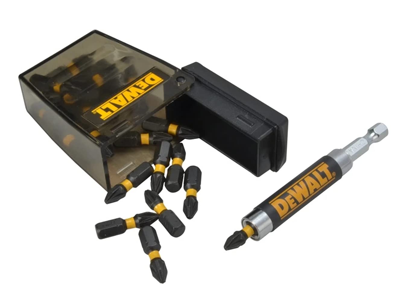 DEWALT DT70527T 25mm Impact Torsion Screwdriver PZ2 Bits (25 Pack Tic Tac Dispenser)