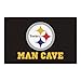 FANMATS 14357 NFL - Pittsburgh Steelers Man Cave Starter Mat Accent Rug - 19in. x 30in. | Sports Fan Home Decor Rug and Tailgating Mat