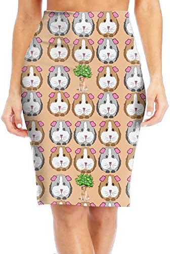 Golden Retriever With Cactus In Guinea PigsWomen's High-waisted Chic Bodycon Formal Dress Cotton Maxi Skirt M
