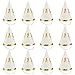 Party Hats - 12-Pack Cone Hats for Kids Birthday Party, Celebration Event - Party Accessories, Decorative Party Supplies, Gold Scalloped Trim, 6 x 8.7 x 6.2 Inches, Gold and White