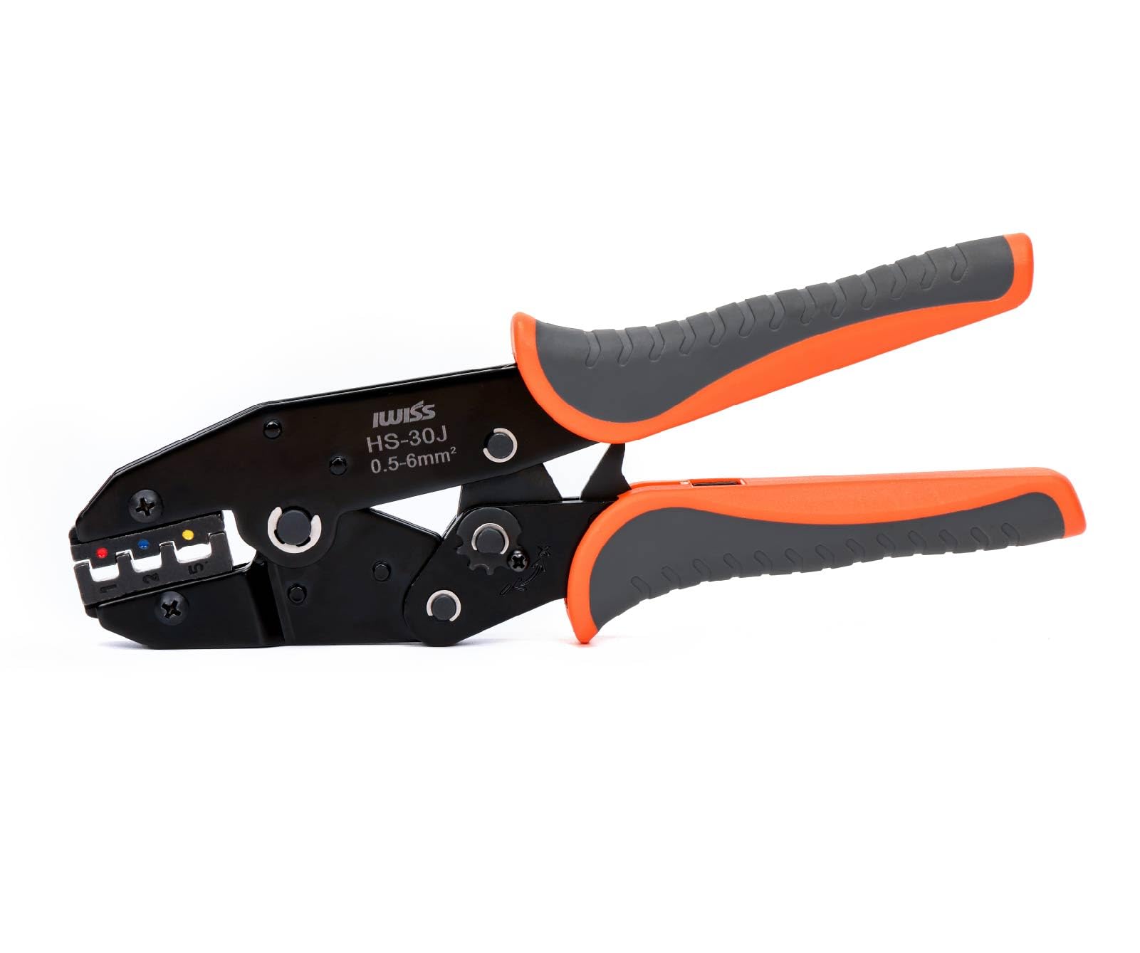 iCrimp Ratchet Crimping Tool 0.5–6mm² Wire Terminal Crimper, Precise Crimp for Insulated Ferrules, Ideal for Electrical Wiring and Cable End-Sleeve Applications