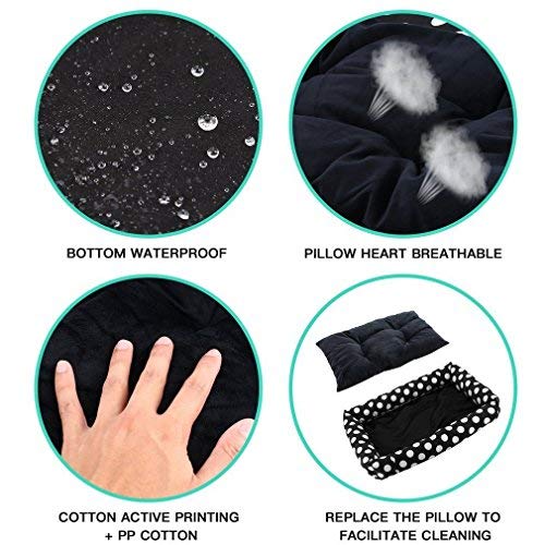 Luminous Pet Bed & Lounge with Removable Cover, Self Warming Dog Bed Cushion Pad, Soft Cozy Dog Nest Mat & Kennel