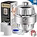 AquaHomeGroup 15 Stage Shower Filter For Hard Water - Shower Head Filter Remove Chlorine - Shower Filters 2 Cartridges Included - Consistent Water Flow Showerhead