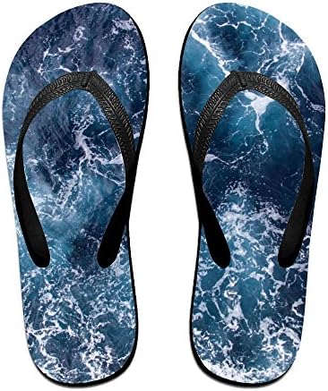 Wons Background Blue Waves Of The Sea With Sea Foam Fashion Women's /Men's Classical Flip Flops