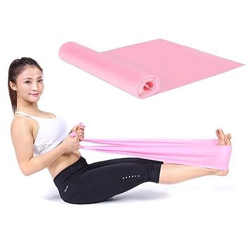 XUMIN - Cinta elástica para Yoga (1,5 m), Color Rosa: Amazon ...