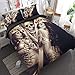 3D Printed Skull Bedding Set for Adults Teens Golden Crown Duvet Cover with 2 Pillowcases Skull with Two Girls Quilt Cover Set Queen Size 90