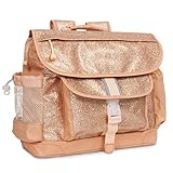 Bixbee Kids Backpack School Bag Sparkalicious Glitter, Gold, Medium