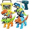 Dreamon Take Apart Dinosaur Toys for Kids with Storage Box Electric Drill, DIY Construction Build Set Educational STEM…