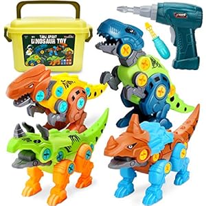 Dreamon-Take-Apart-Dinosaur-Toys-for-Kids-with-Storage-Box-Electric-Drill-DIY-Construction-Build-Set-Educational-STEM-Gifts-for-Boys-Girls Dreamon Take Apart Dinosaur Toys for Kids with Storage Box Electric Drill, DIY Construction Build Set Educational STEM…