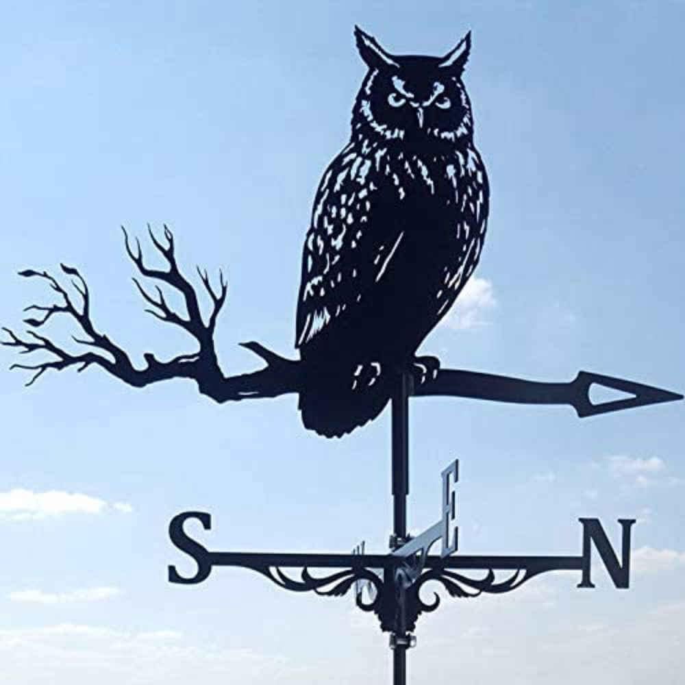 Weathervanes - Weathervane,Weather Vane,Farmhouse Roof Mount,Roof Decoration Drinking Garden,Outdoor Roof Garden Mount Yard Decor Weather Vane,for Garden Decor Roof,Owl