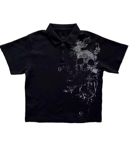 Amazon.com: TYATVS Y2k Oversized Graphic Polo Vintage Unisex