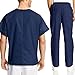 Cherokee Mens Workwear Scrub Set Medical/Dentist Uniform V-neck Top & Cargo Pant (Navy, Large)