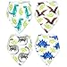 Stadela Baby Adjustable Bandana Drool Bibs for Drooling and Teething Nursery Burp Cloths 4 Pack Baby Shower Gift Set for Boys - Jurassic Adventure with Prehistoric Dinosaur