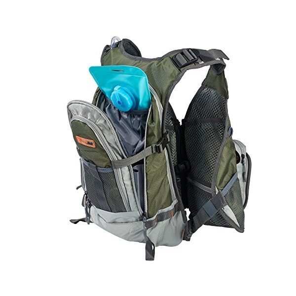 Fly-Fishing-Backpack-and-Vest-Combo-by-AnglaTech-with-15-Liter-Hydration-Water-Bladder-for-Men-and-Women-Adjustable-Breathable-Back-Pack-Packs-Gear-and-Vests-for-FlyFishing-2016-Design