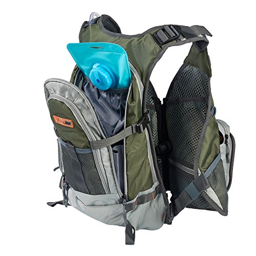 Anglatech-Fly-Fishing-Backpack-Vest-Combo-Chest-Pack-for-Tackle-Gear-and-Accessories-Includes-Water-Bladder-Adjustable-Size-for-Men-and-Women fishing backpack
