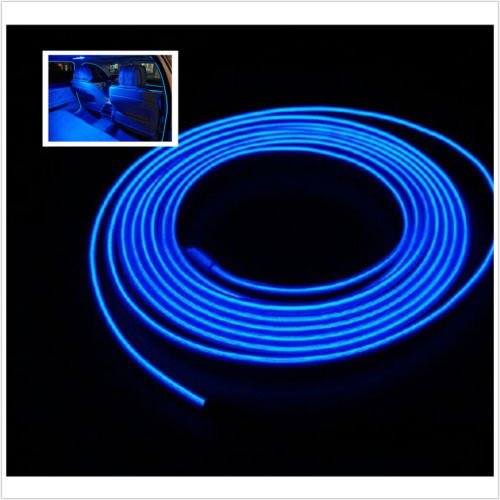 3M Neon 12V LED Light Glow EL Wire String Strip Rope Tube Car Interior Decor (Blue)
