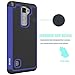 LG Stylo 2 Case, LG Stylo 2 V Case, OEAGO [Drop Protection] [Shock Proof] - Hybrid Dual Layer Rubber Plastic Impact Defender Hard Case Cover Shell for LG Stylo 2 / LG Stylo 2 V/LG Stylus 2 - Blue