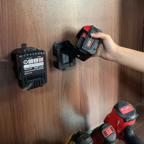 AMICROSS Wall Mount Battery Holder Compatible for Dewalt 20V DCB205