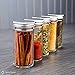 12 Premium Round Glass Spice Bottles, Premium Jars with Silver Metal Lids, Shaker Tops, and Blank Labels by SpiceLuxe