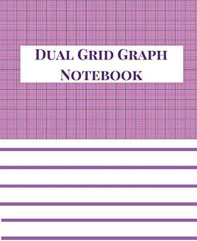 Dual Grid Graph Notebook: 4x4 Half Lined Half Graph Paper Notebook, Graph Paper And Lined Paper Notebook. 100 Pages. 8.5 x 11 Size. Lilac Theme