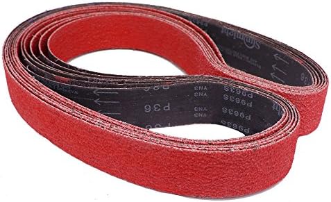 SANDING BELT 1" X 30" CERAMIC 12-PACK LONG LIFE SANDPAPER FOR KNIFE MAKING, METAL FABRICATION, JEWELRY MAKING, WOOD SANDING &amp; MANY MORE HOBBIES. 3X THE LIFE OF ZIRCONIA (Kit 2 Each Grit)