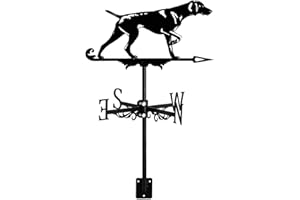 ANCNA-U Animal wind vane Stainless Steel Dog weathervane Farm Scene Garden Deco Accessories Weather Vane Direction Indicator Measuring Instrument Roof Installation,German Shorthaired Pointer