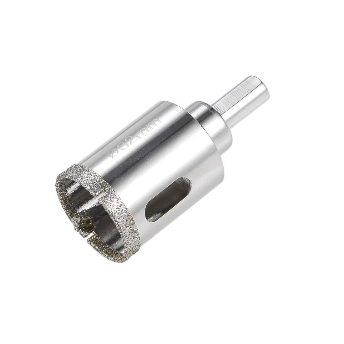 sourcing map Diamond Drill Bit 32mm Glass Hole Saw Core Drill Bit with Spotting Drill Bit for Ceramics Porcelain Tile Bottles Pots Brick