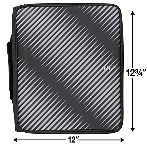 Five Star Zipper Binder, 2 Inch 3Ring Binder, 6Pocket Expanding File